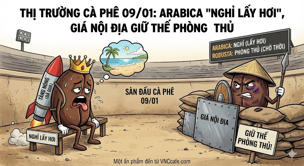 Thị trường Cà phê ngày 09/01: Arabica 